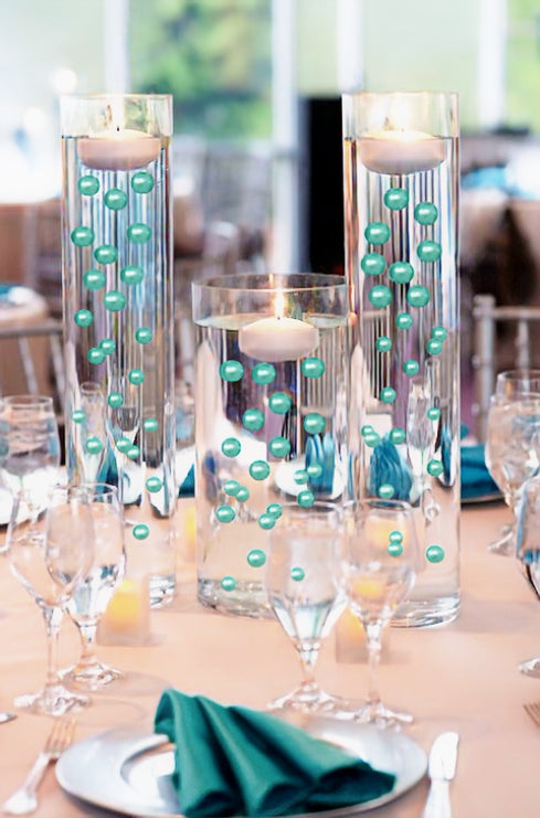 120pc Mint Green Pearls- 1.10 Pound Bag- Will float in the Transparent Gels (not included)