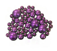 75 Floating Purple Plum Pearls Large Sizes- Fills 1 Gallon of The Floating Transparent Water Gels for Your Vases- 3 Submersible Fairy Lights Strings