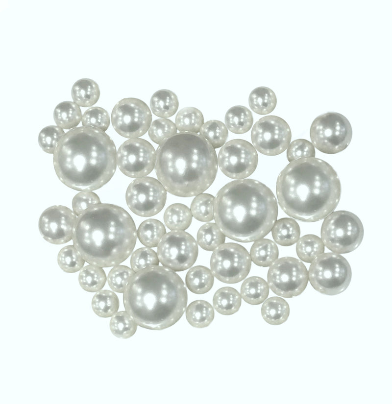 75 Floating White Pearls - Large Sizes - Fills 1 Gallon of the Transparent Water Gels for the Floating Effect- With Exclusive Measured Prep Bags - Option: 3 Submersible Fairy Lights Strings
