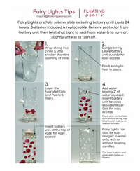 30 Led Fairy Lights on Each String- 3 Strings- Submersible String & Battery- Exclusive Garlands for Vases- Choice of Cool White or Warm White Glow