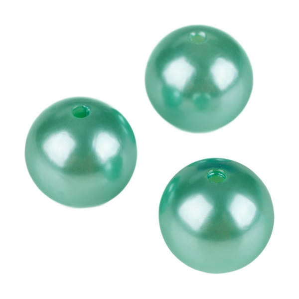120pc Mint Green Pearls- 1.10 Pound Bag- Will float in the Transparent Gels (not included)