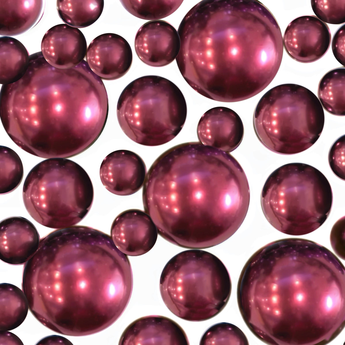 50 Floating Burgundy Pearls- Large- Fills 1 Gallon of the Floating Transparent Gels for Vases- With Measured Gels Kit- Option 3 Fully Led Fairy Lights Strings