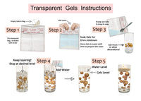 Transparent Water Gels Event Pack-Fills 5 Gallons of the Floating Gels for Your Vase Decorations- With Pre-Measured Prep/Storage Bags- No Guessing- Best Results- Not Including Pearls