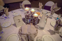 75 Floating Purple Plum Pearls Large Sizes- Fills 1 Gallon of The Floating Transparent Water Gels for Your Vases- 3 Submersible Fairy Lights Strings