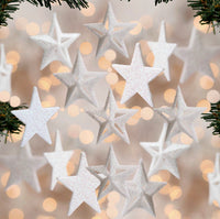 30 White Floating Stars-Sparkling-3D-White Pearls-Fills 1 Gallon of the Transparent Gels for The Floating Effect-Exclusive Measured Floating Kit-White Submersible Fairy Lights